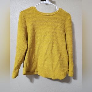 WoolOvers pullover sweater mustard yellow gold women's size Medium